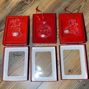 Lot of Vintage Gorham German Lead Crystal Collectible Christmas Ornaments